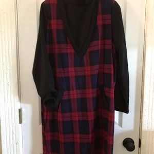 Vintage Paquette Too! Red/black Plaid Dress USA